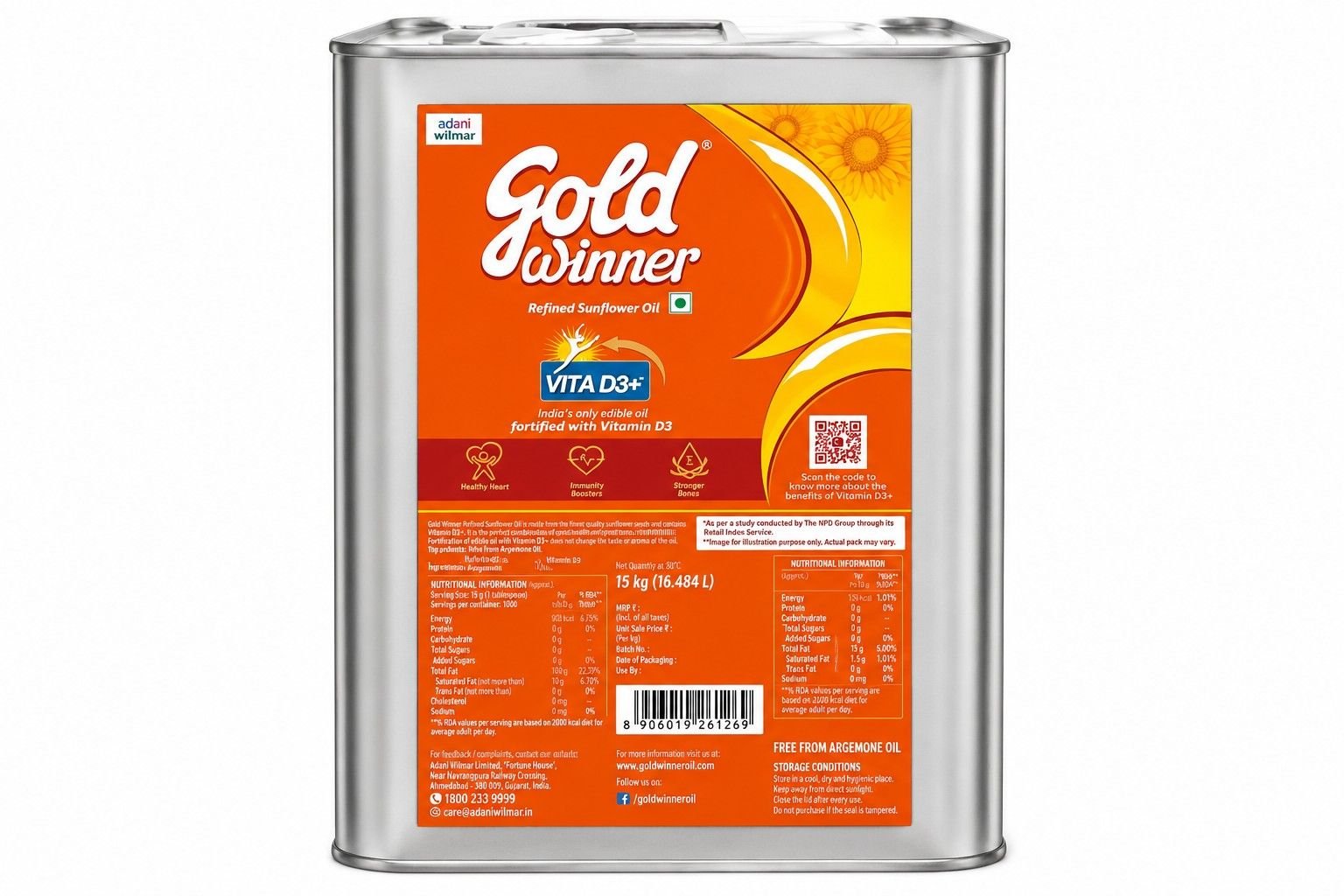 Gold winner tin