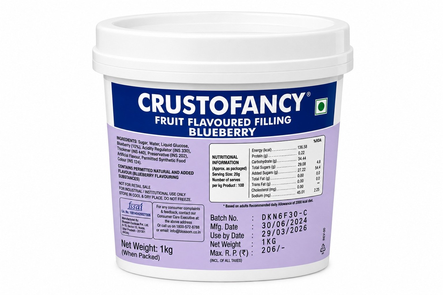 Blueberry gel 1kg