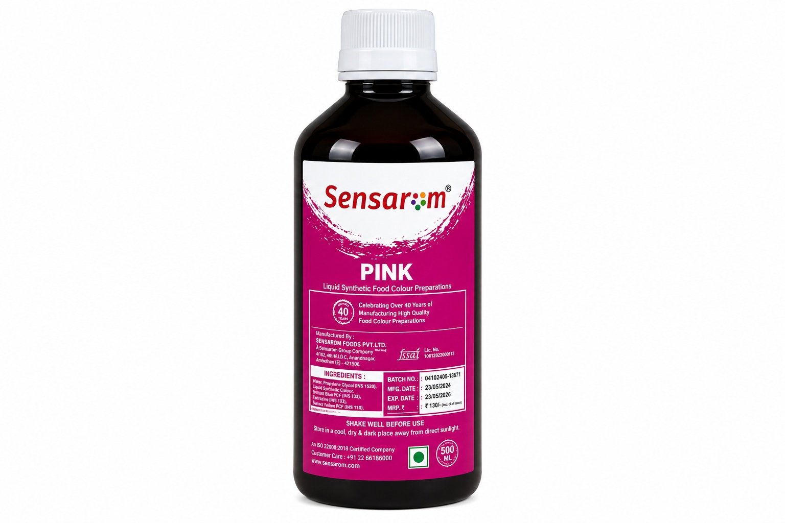 Liquid food colour Pink 500ml
