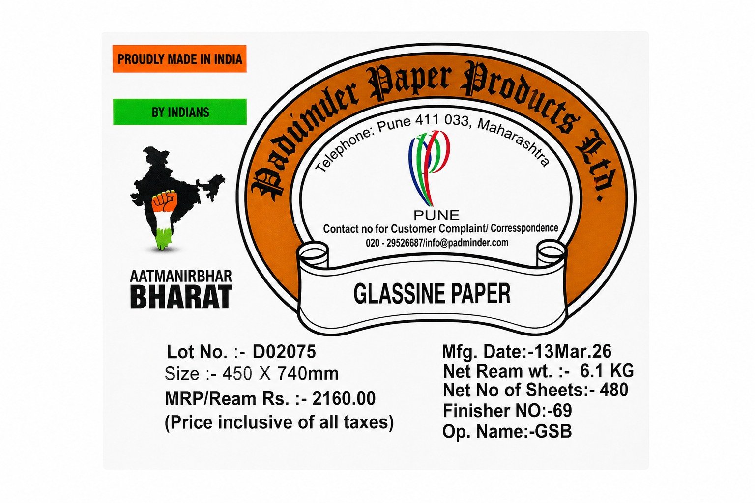 Butter Papper Rim 6.1 kg