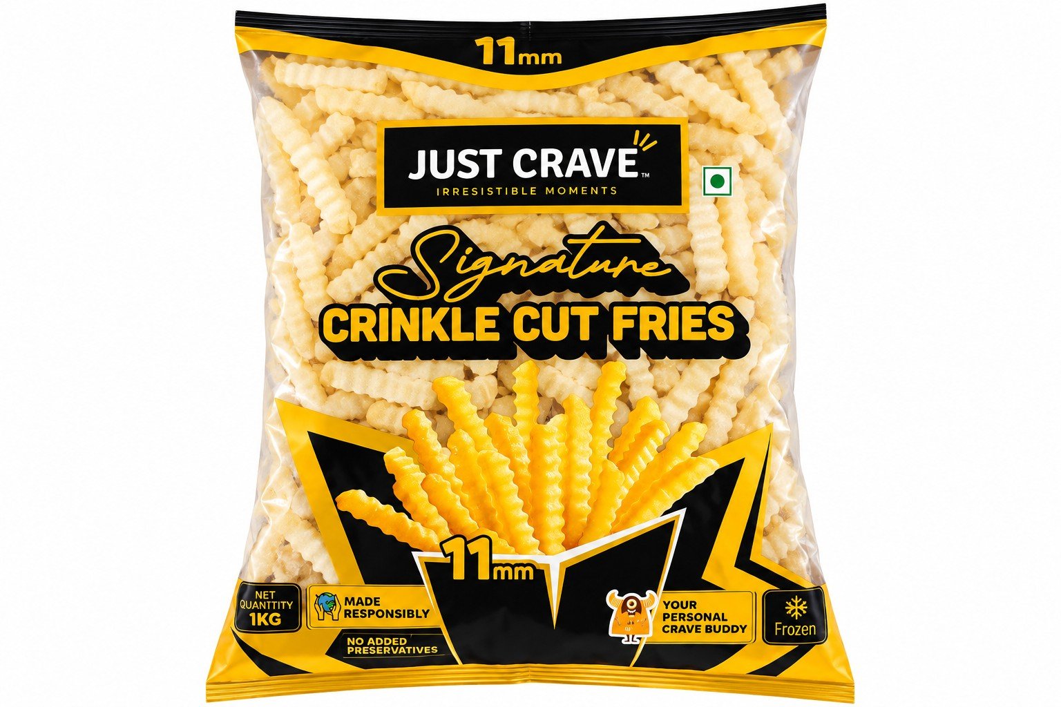 Crinkle cut Fries 11mm 1kg