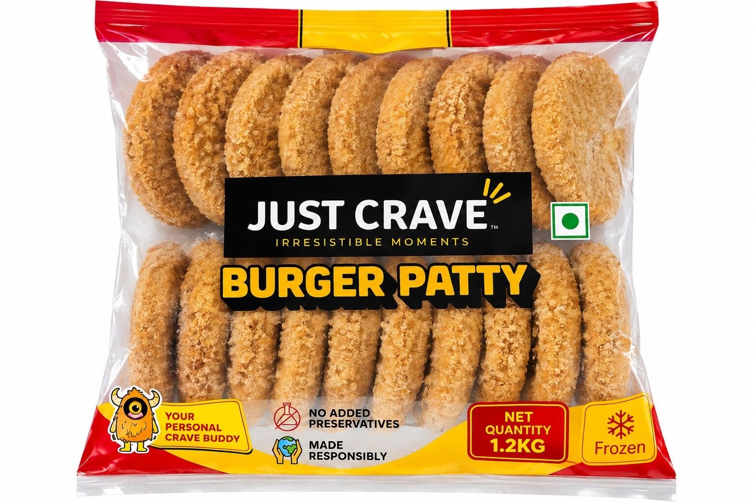 Fal Veg burger patty 1.2kg - 20 pieces