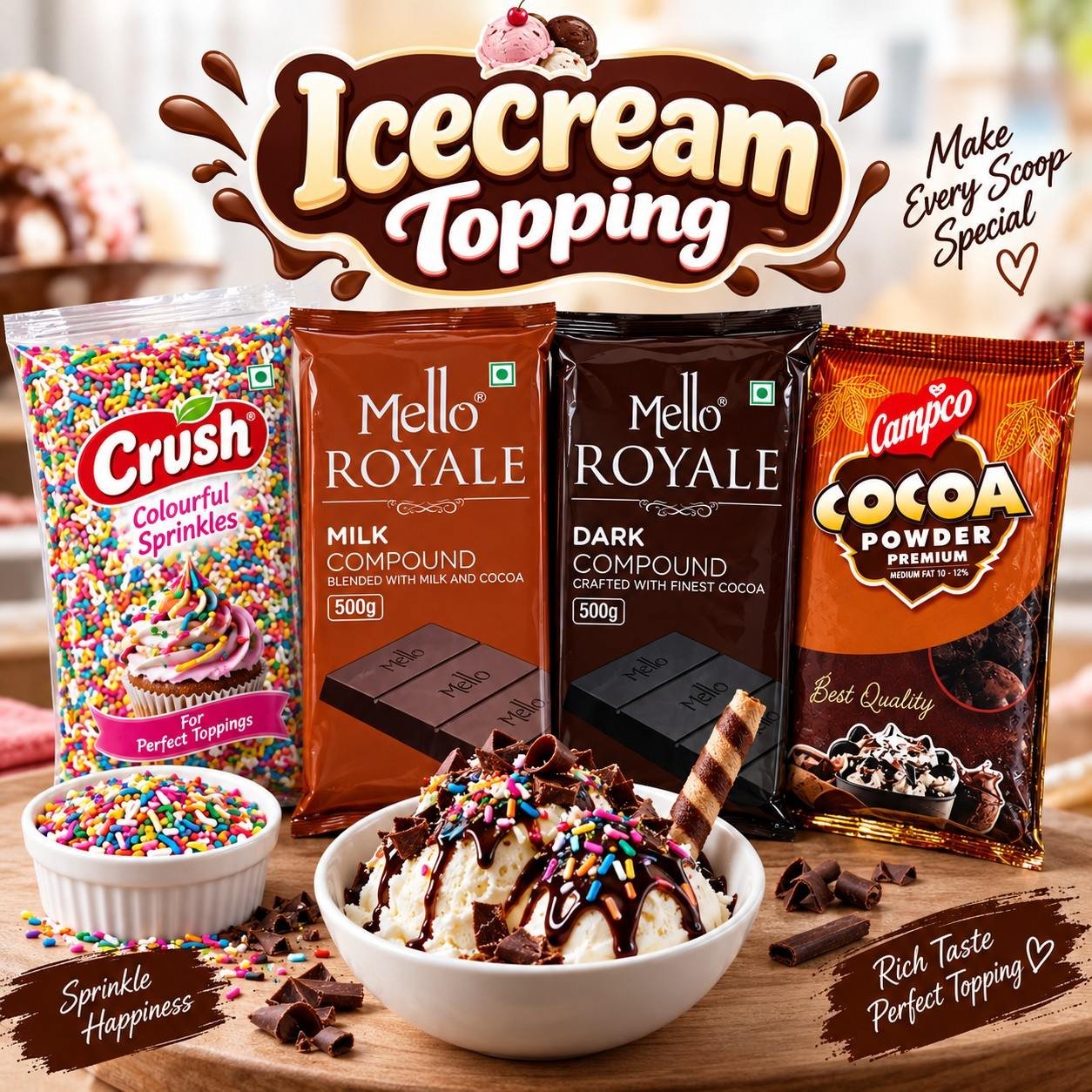 Icecream topping